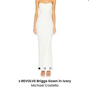 x REVOLVE Briggs Gown in Ivory
Michael Costello
Size small 
Originally $300